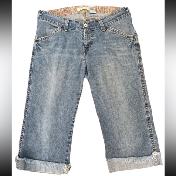 Levi's Denim - Levi’s Slouch Y2K Vintage Low Rise Wide Leg Cuffed Hem Capri Jeans Women Size18